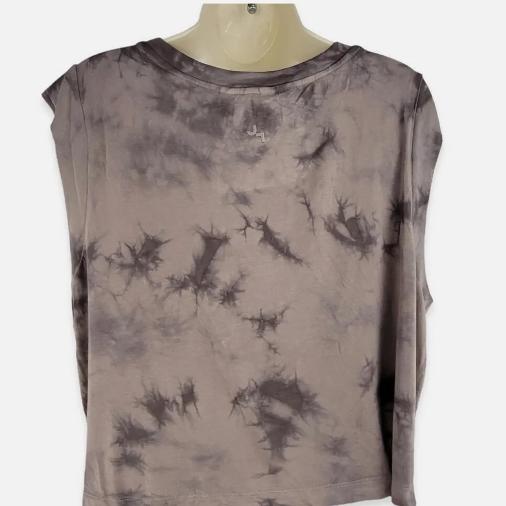 JoyLab Tie Dye Brown Cropped Muscle Tee - Picture 2 of 7